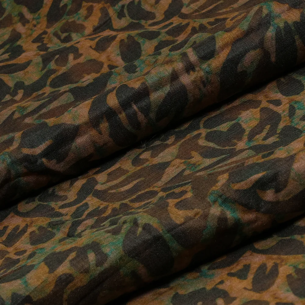 Tussar Munga Plain - Block Print